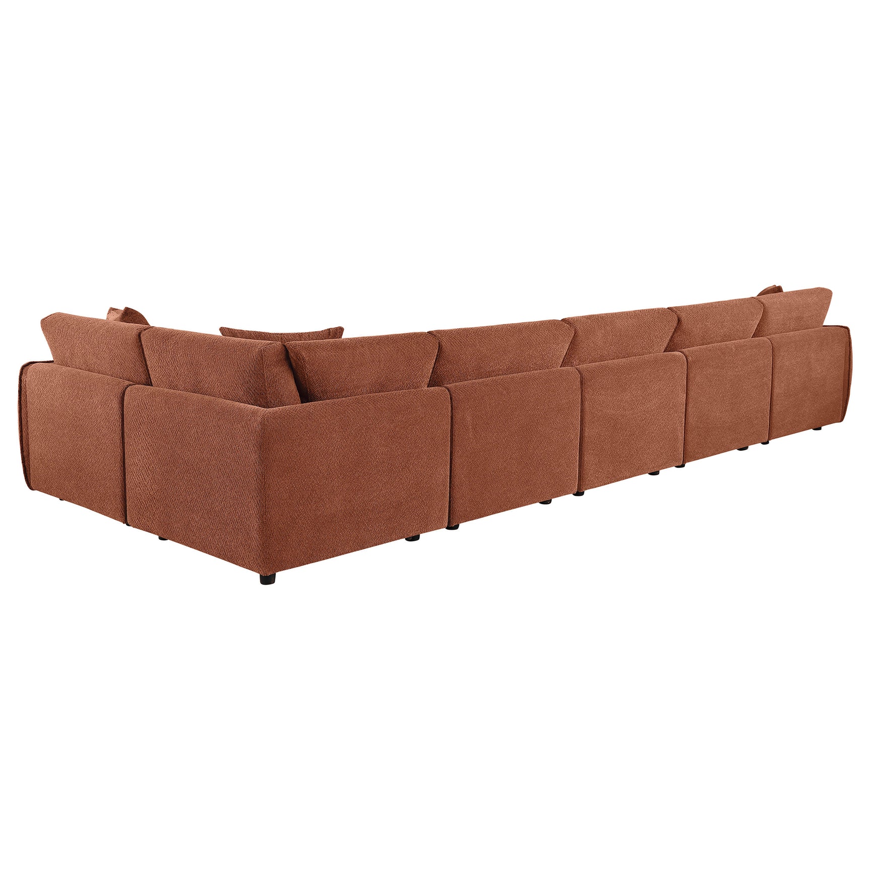 Elysia Coral 6-piece Chenille Upholstered Modular Sectional Sofa - Ornate Home