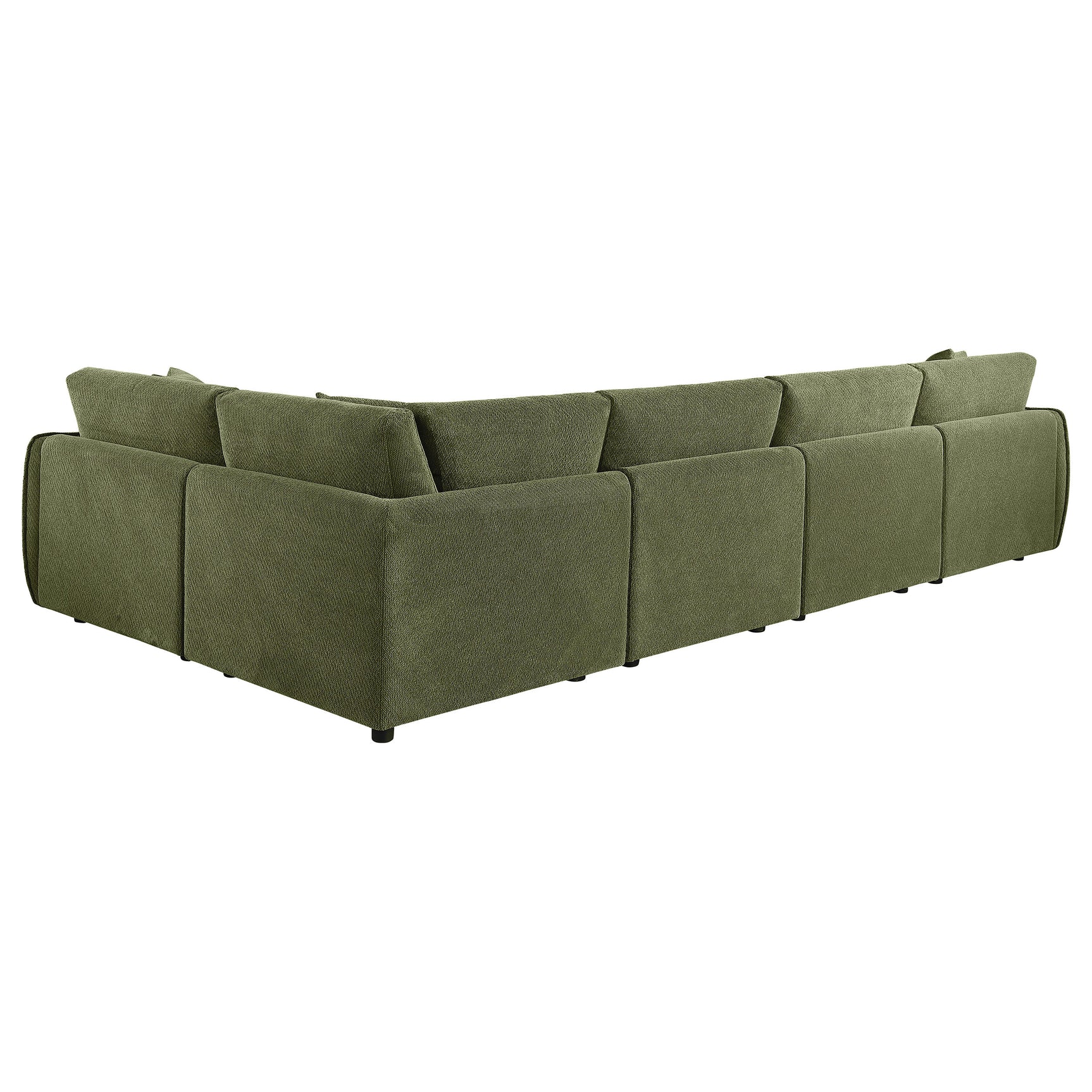 Elysia Green 5-piece Chenille Upholstered Modular Sectional Sofa - Ornate Home