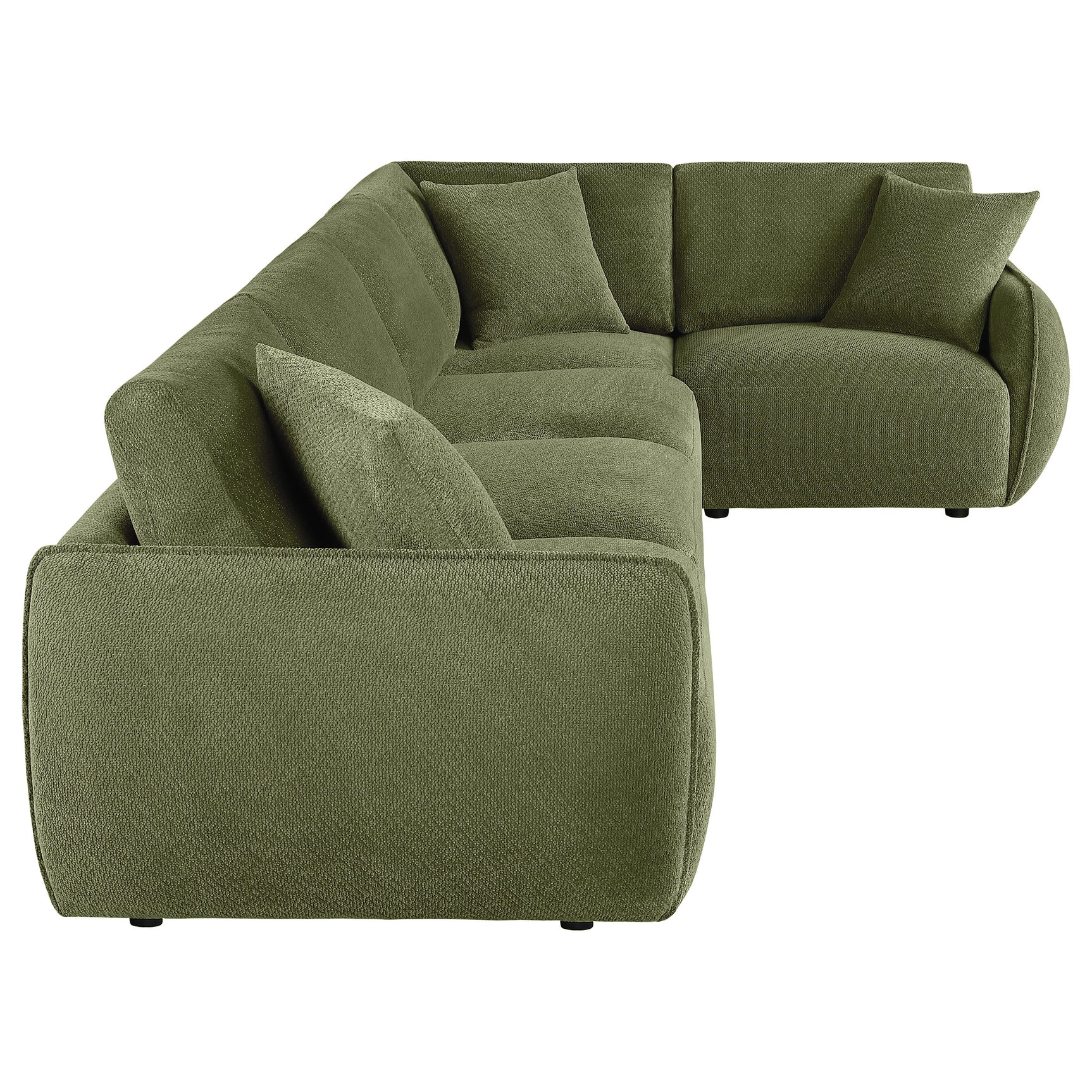 Elysia Green 5-piece Chenille Upholstered Modular Sectional Sofa - Ornate Home