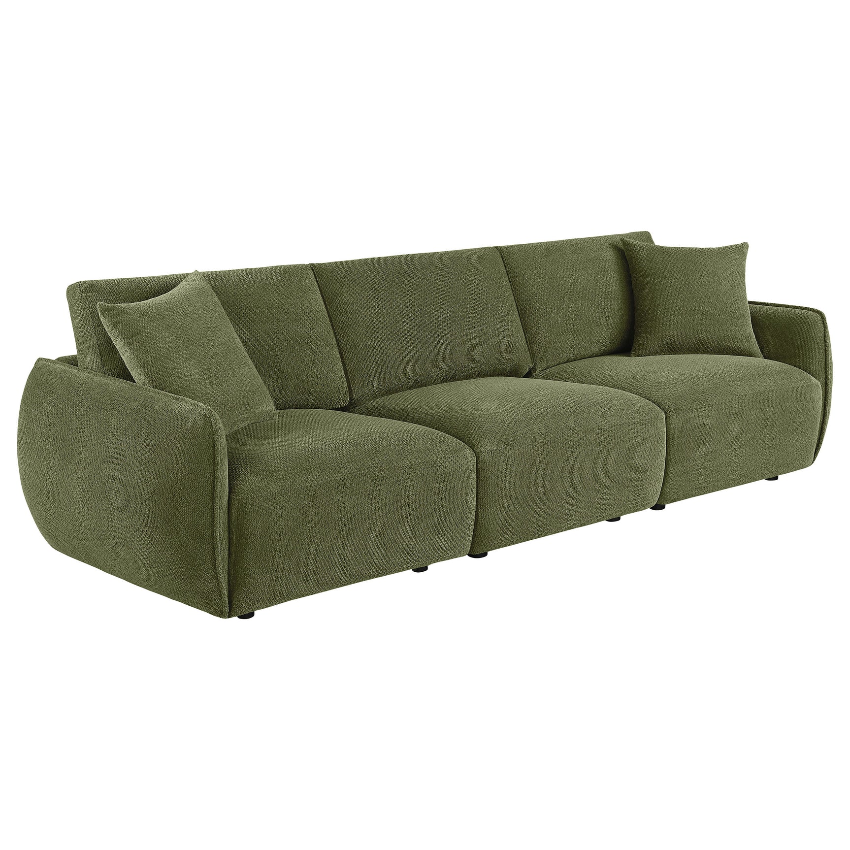 Elysia Green Chenille Upholstered Modular Lounge Sofa - Ornate Home