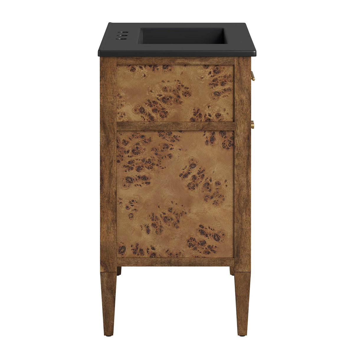 Elysian Black/Brown 30" Wood Bathroom Vanity - Ornate Home