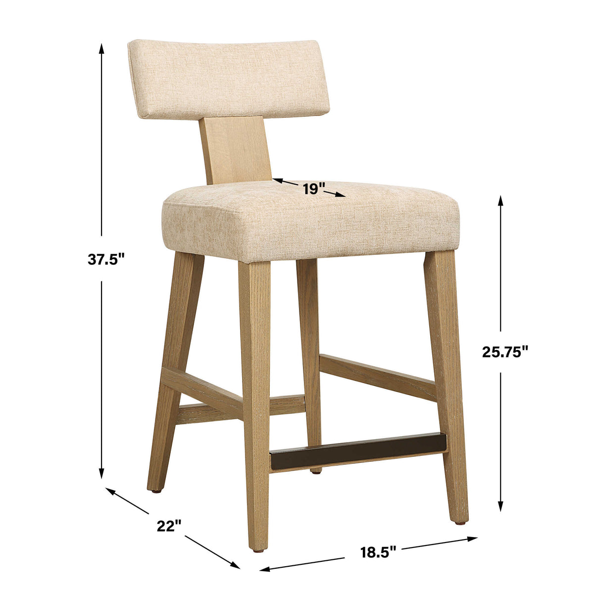 Elysian Sand Counter Stool - Ornate Home