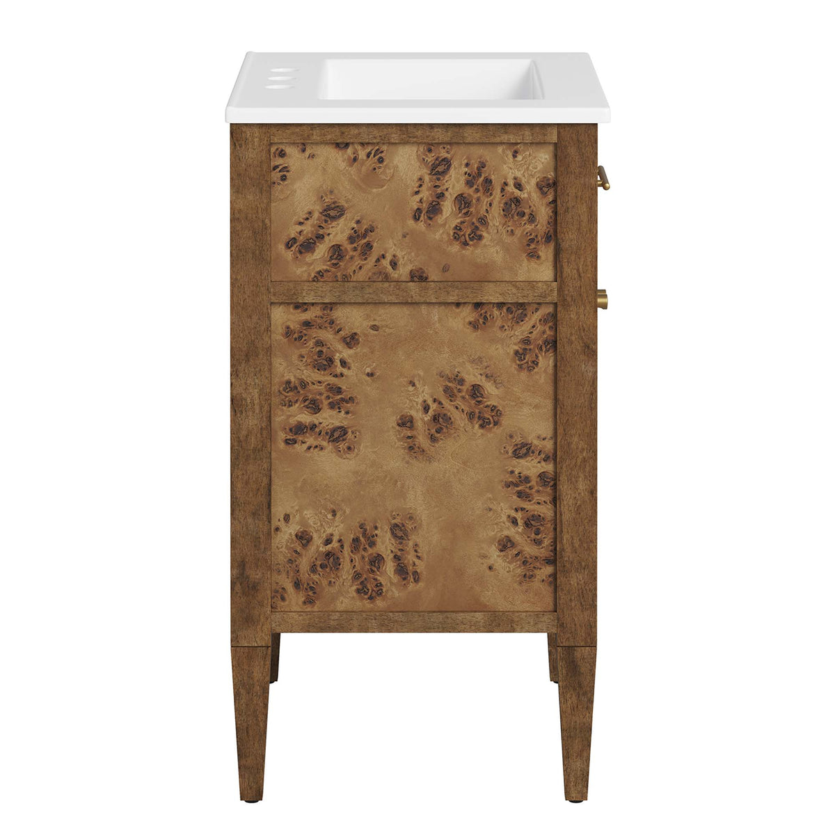 Elysian White/Brown 24" Wood Bathroom Vanity - Ornate Home