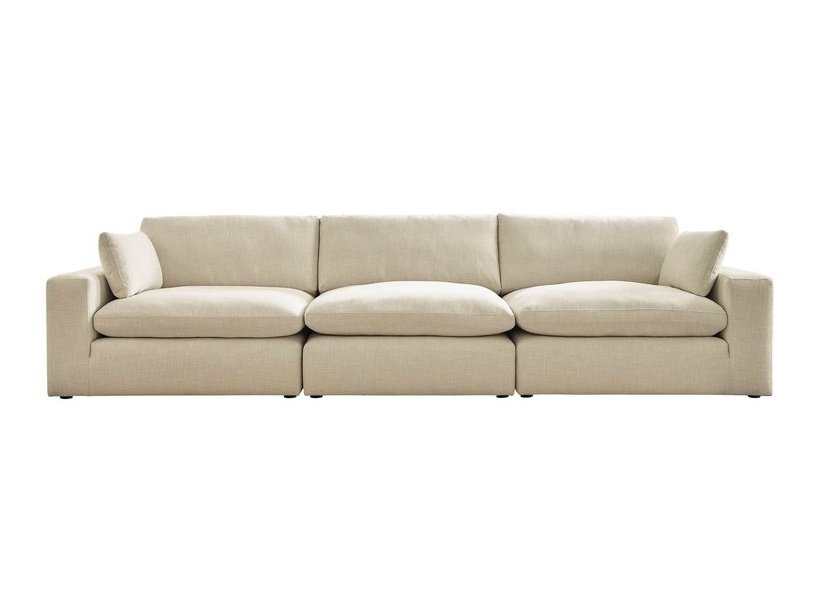 Elyza Linen 3pc Sectional Sofa (Online Special Price) - Ornate Home