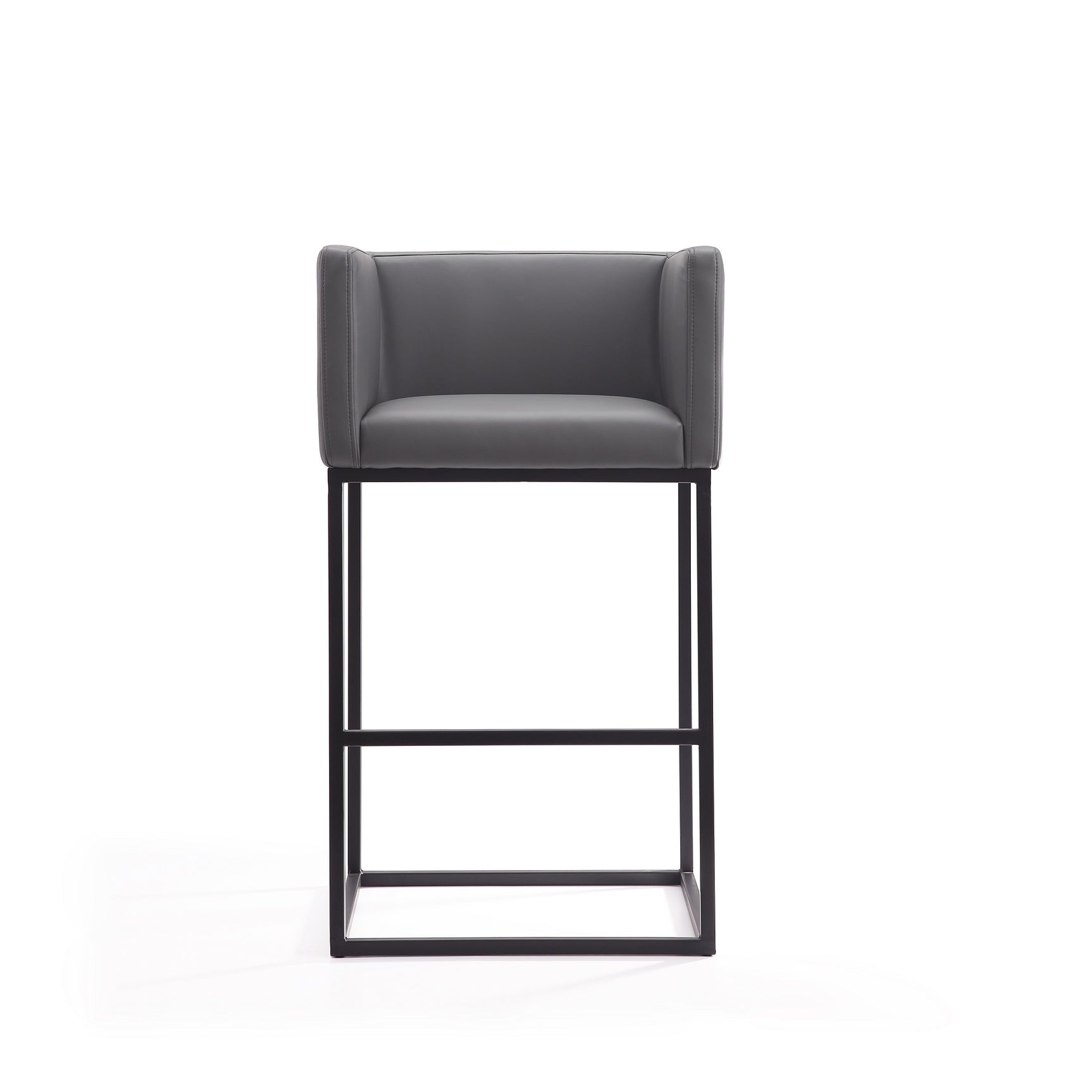 Embassy Barstool in Grey and Black (set of 2) - Ornate Home