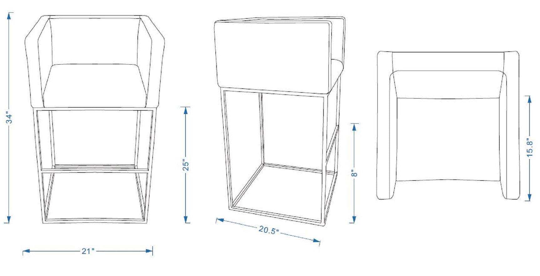 Embassy Counter Stool in Clay - Ornate Home