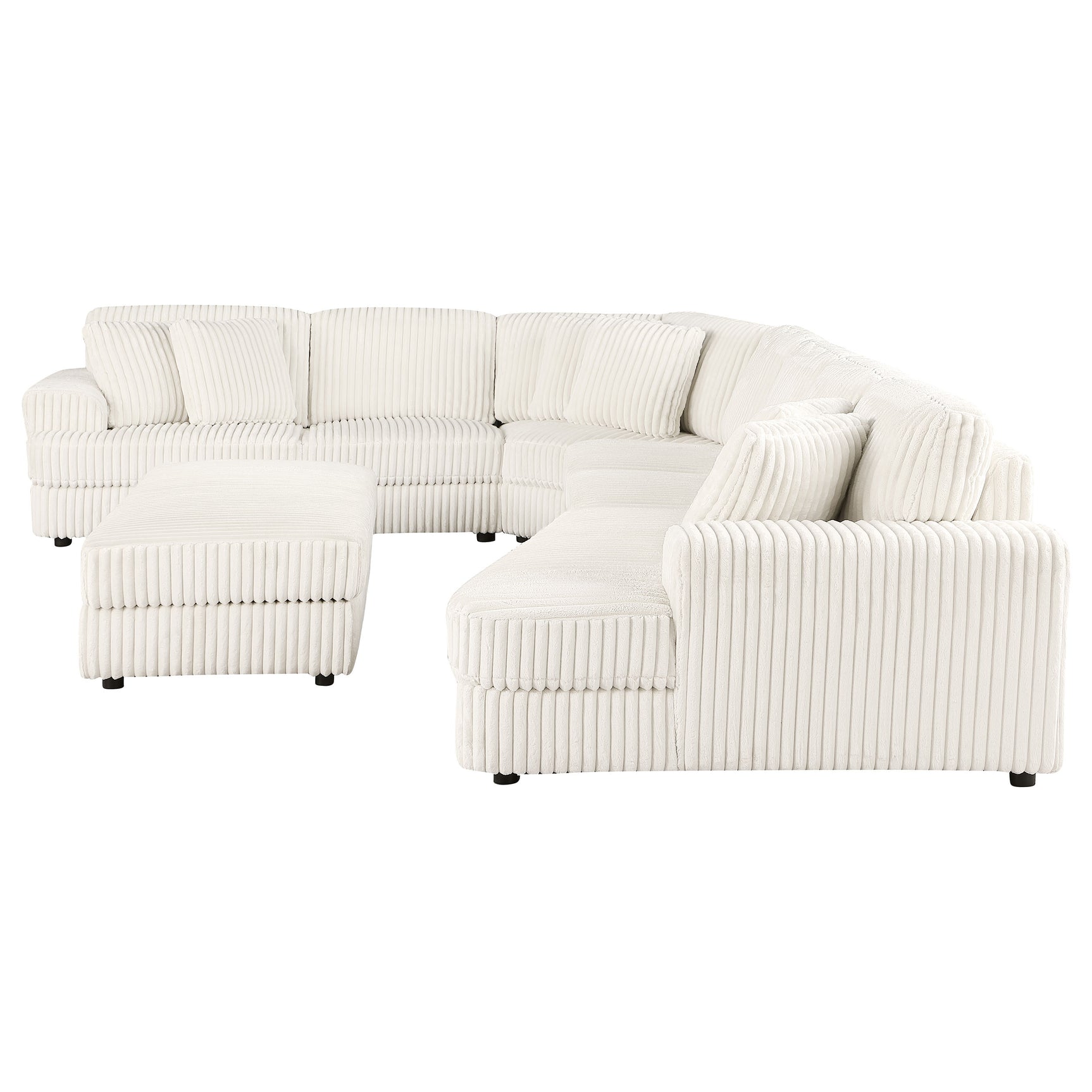 Emberson Ivory 5-piece Sectional Sofa - Ornate Home