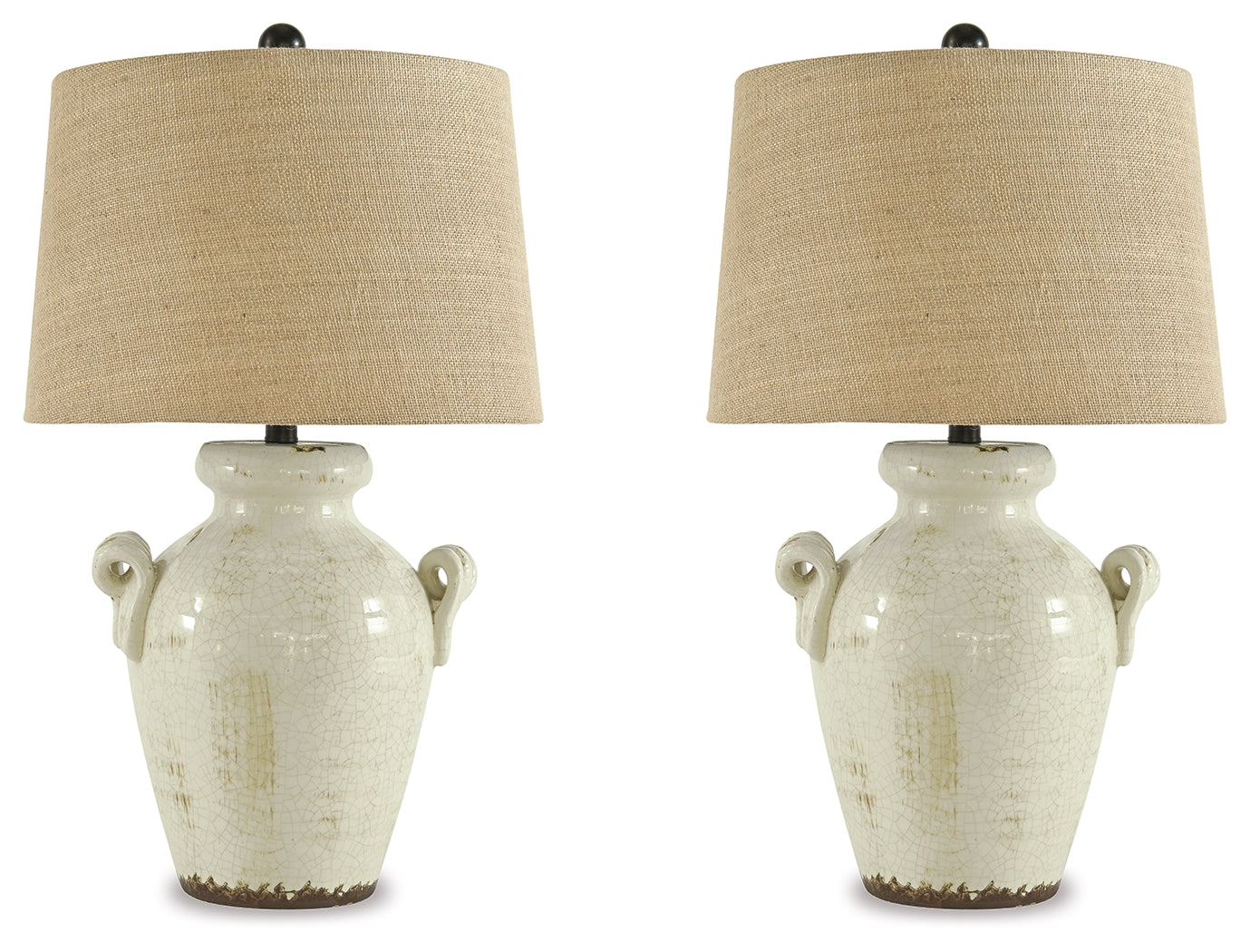 Emelda Cream Table Lamp (Set of 2) - Ornate Home