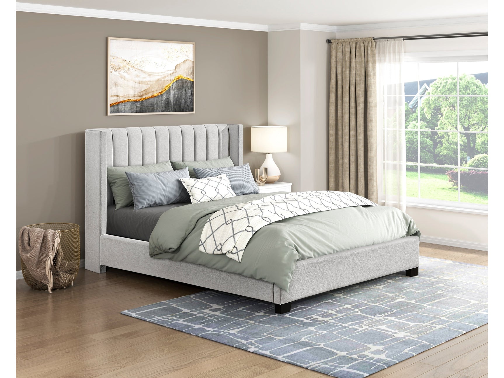 Emerson Beige Full Bed in a Box - Ornate Home