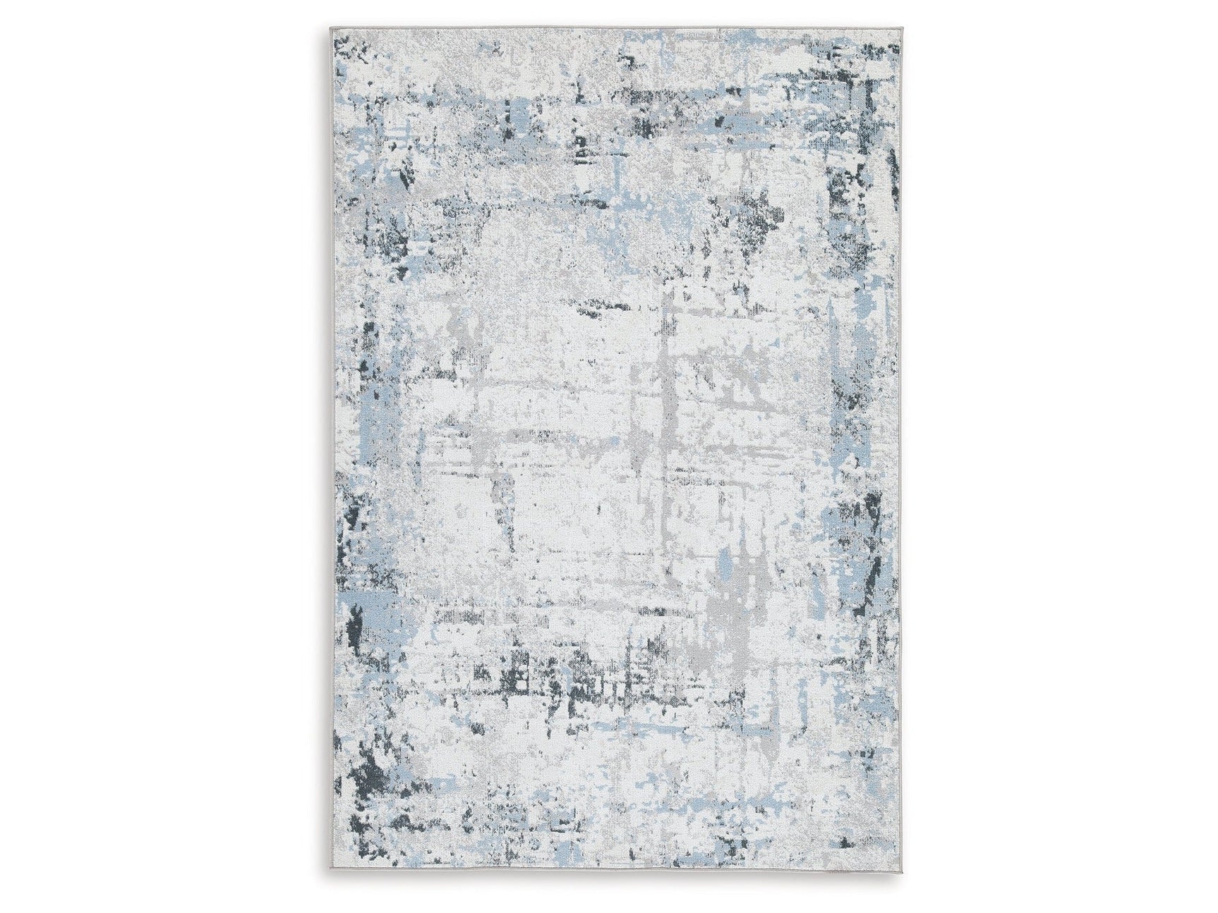 Emertonly Blue/White/Gray Washable Medium Rug (Online Special Price) - Ornate Home
