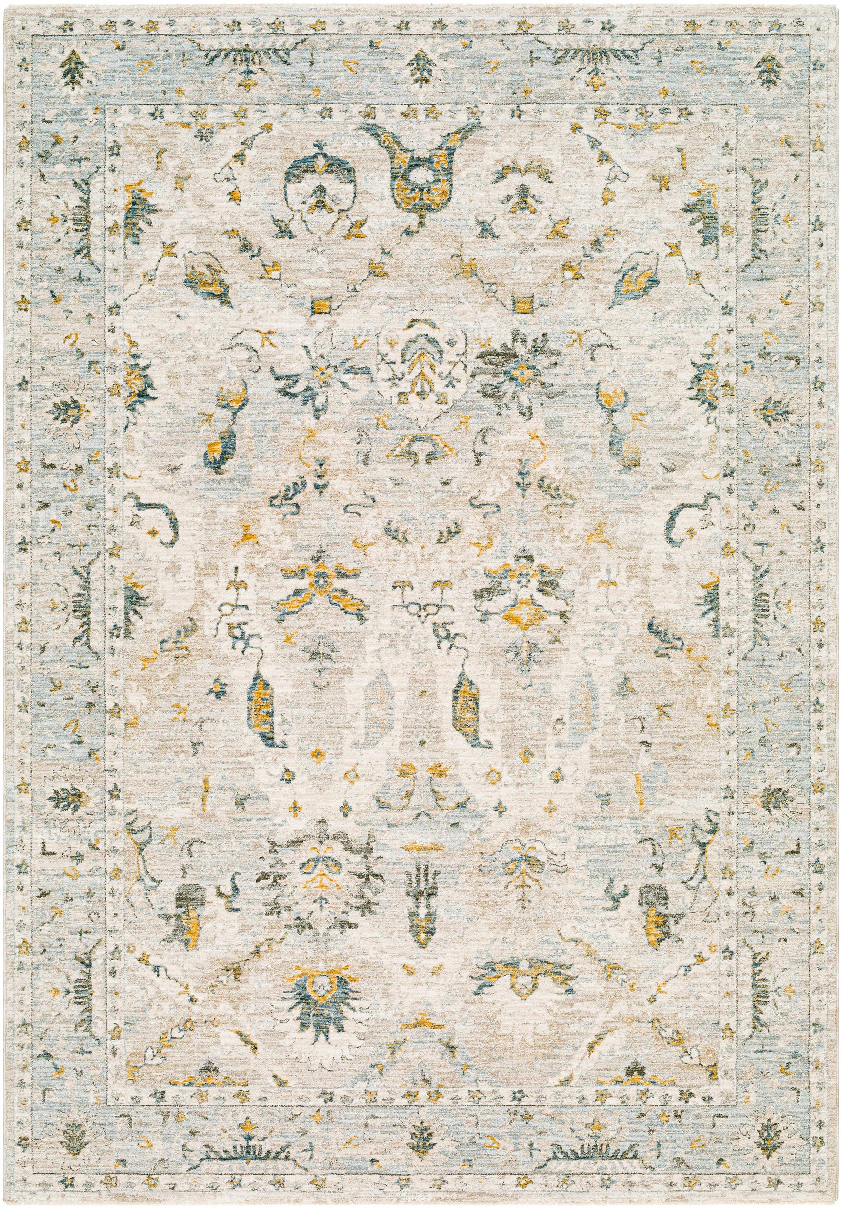 Emile Textured Rug with Fringes - Ornate Home