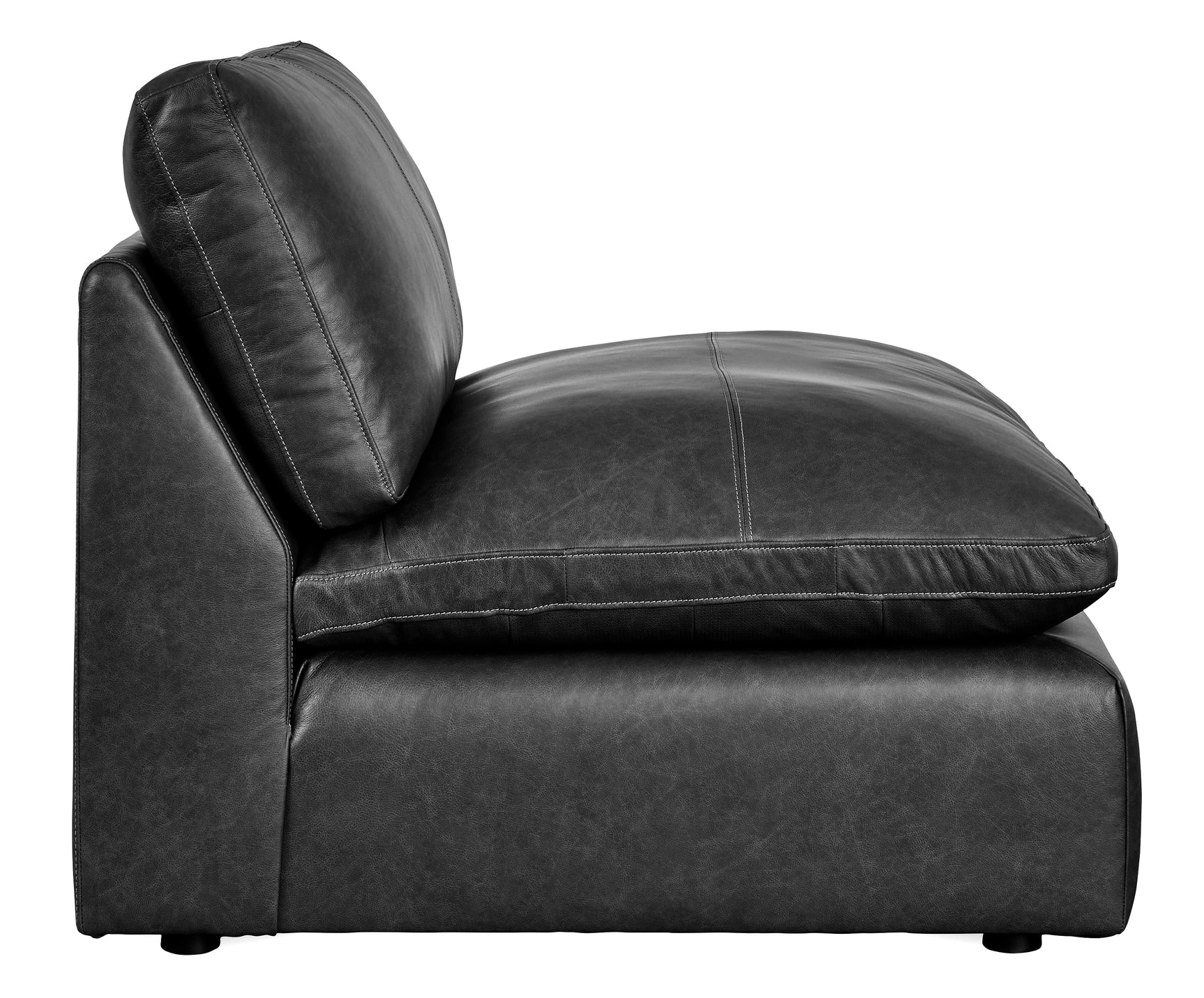 Emilia Black Leather 3pc Modular Sectional Sofa (Online Special Price) - Ornate Home