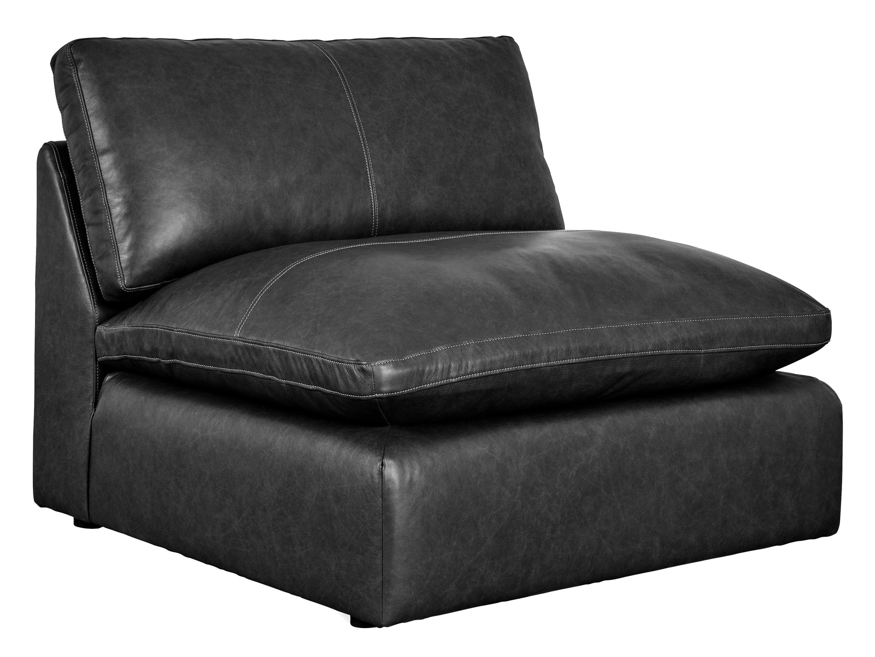 Emilia Black Leather Modular Sectional Units / Create your own Style (Online Special Price) - Ornate Home