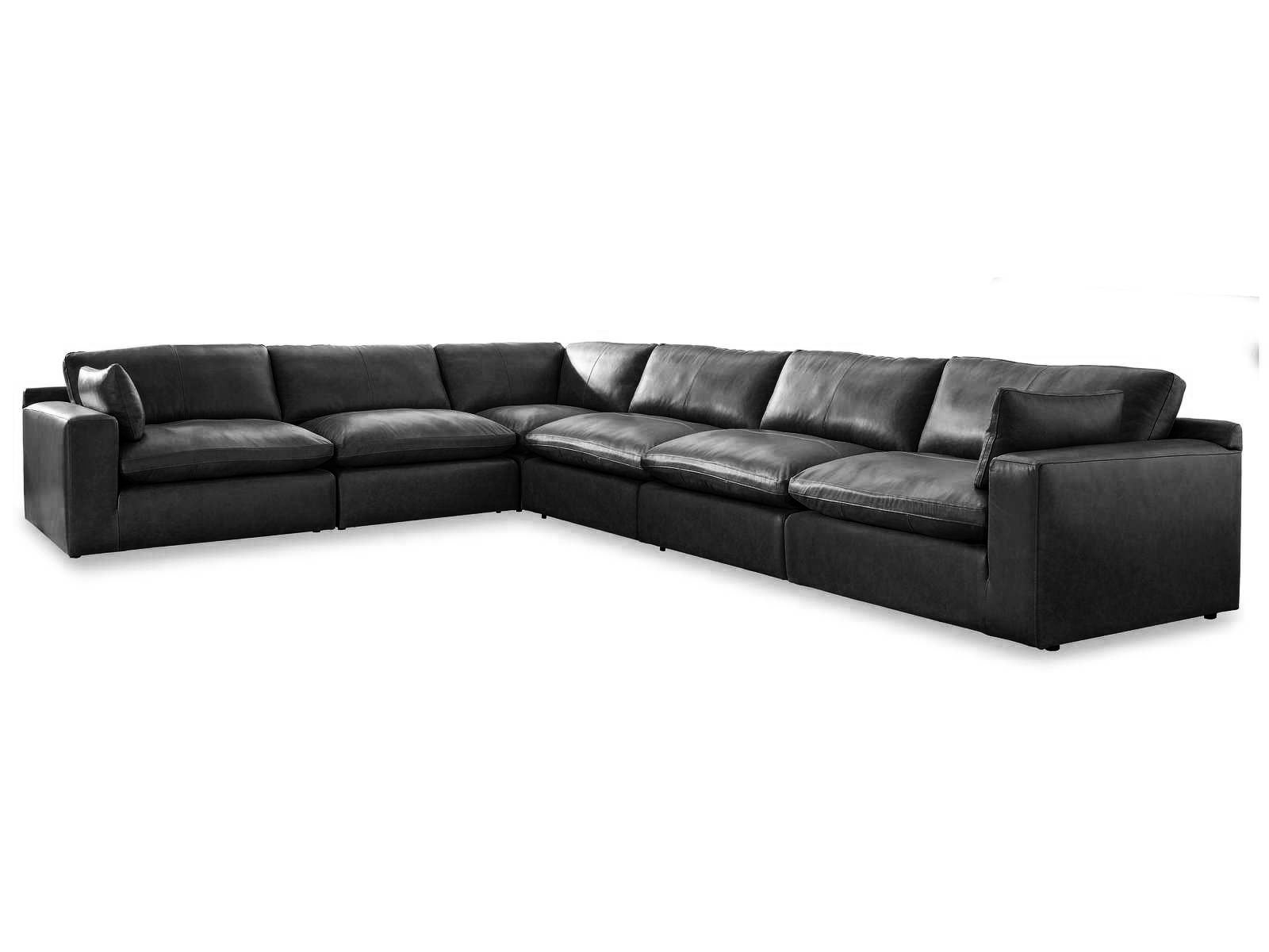 Emilia Black Leather Modular Sectional Units - Ornate Home