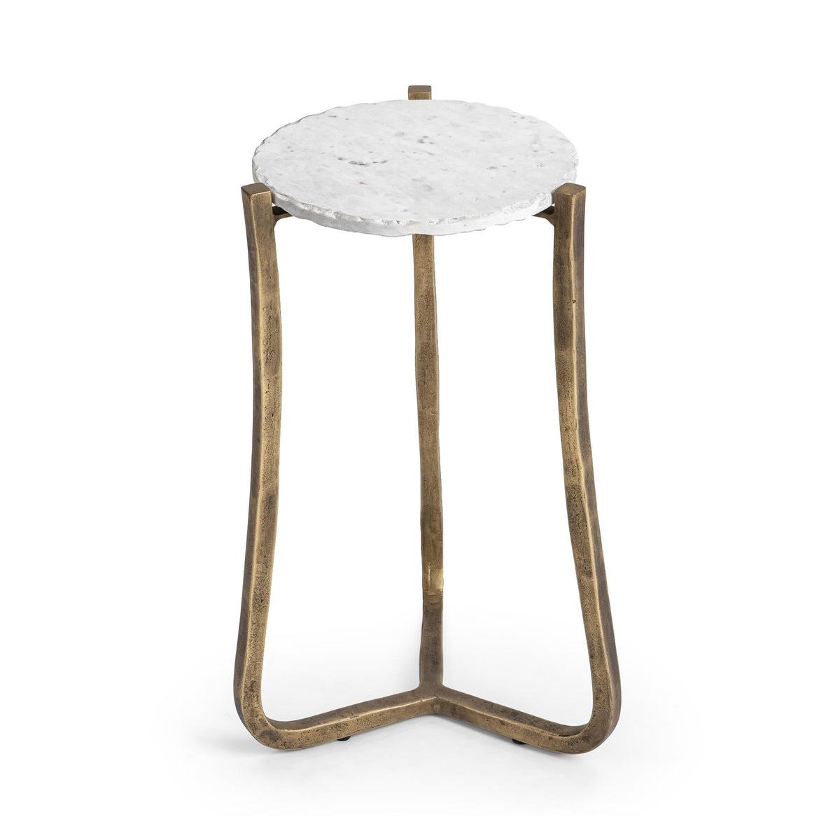Emilia Snow Fall 11" Round End Table