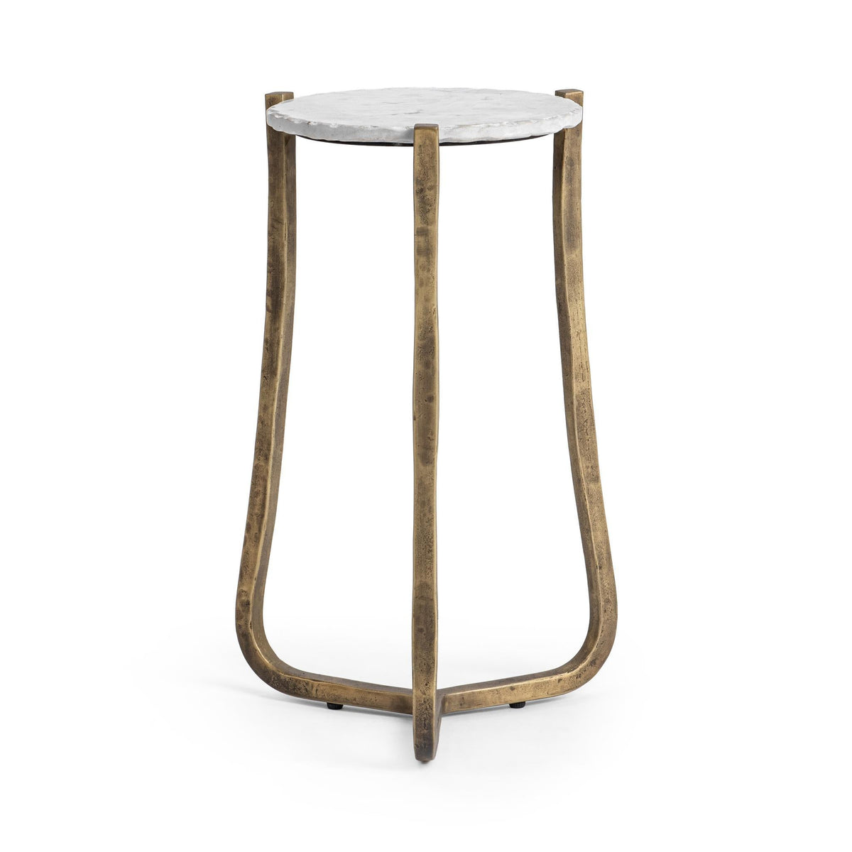 Emilia Snow Fall 11" Round End Table