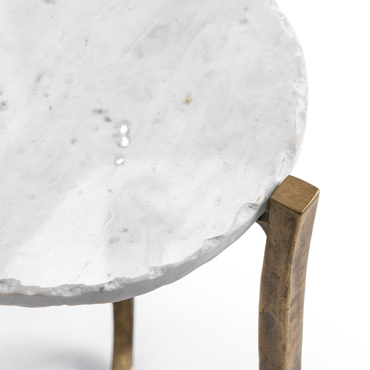 Emilia Snow Fall 11" Round End Table