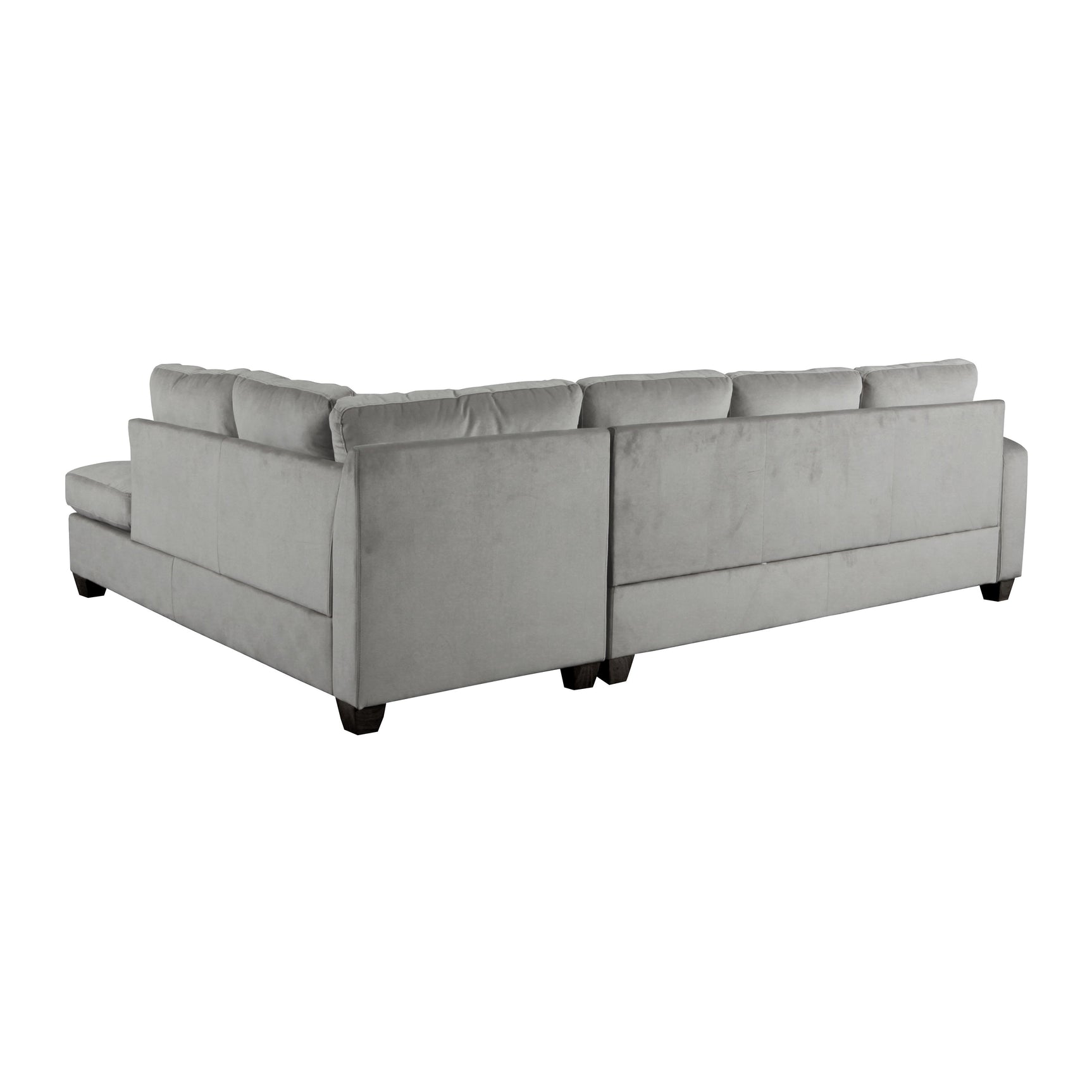 Emilio Taupe 2-Piece Reversible Sectional w/ Chaise - Ornate Home