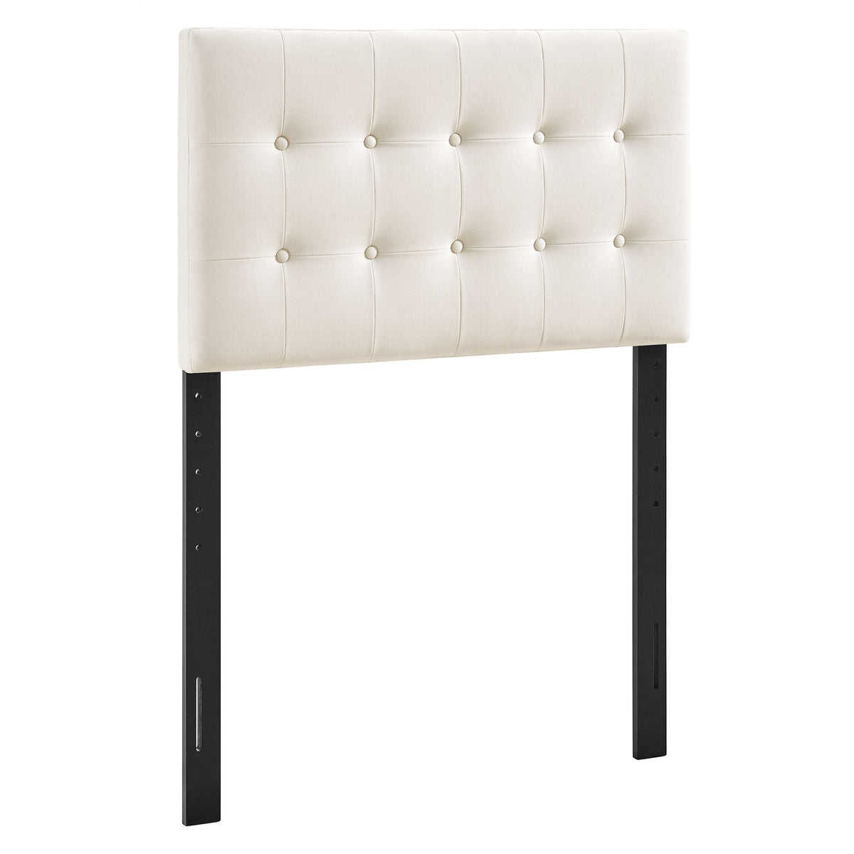 Emily Alabaster Stain-Resistant Performance Velvet Twin Size Headboard - Ornate Home