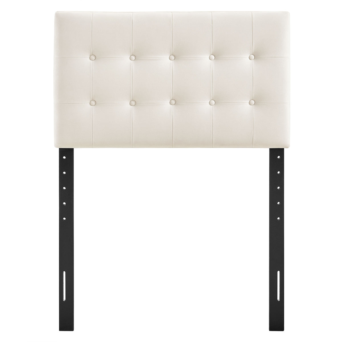 Emily Alabaster Stain-Resistant Performance Velvet Twin Size Headboard - Ornate Home