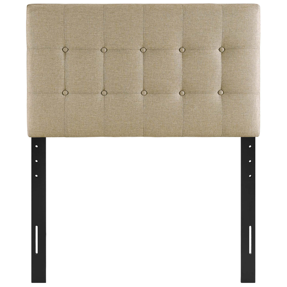 Emily Beige Upholstered Fabric Twin Headboard - Ornate Home