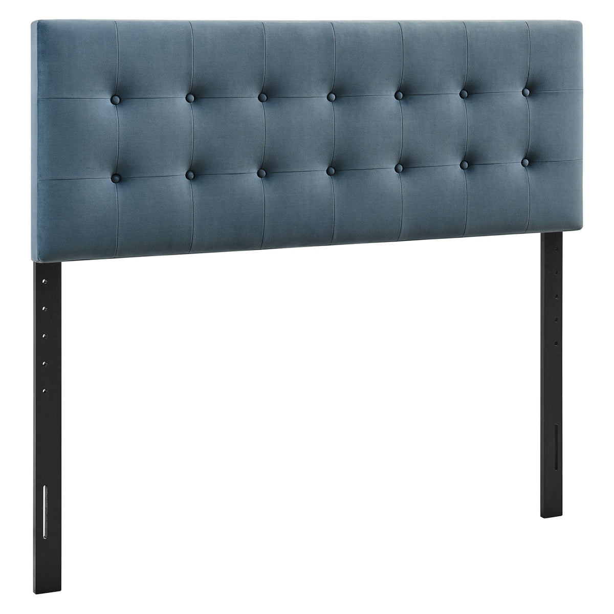 Emily Cadet Blue Stain-Resistant Performance Velvet Full Size Headboard - Ornate Home