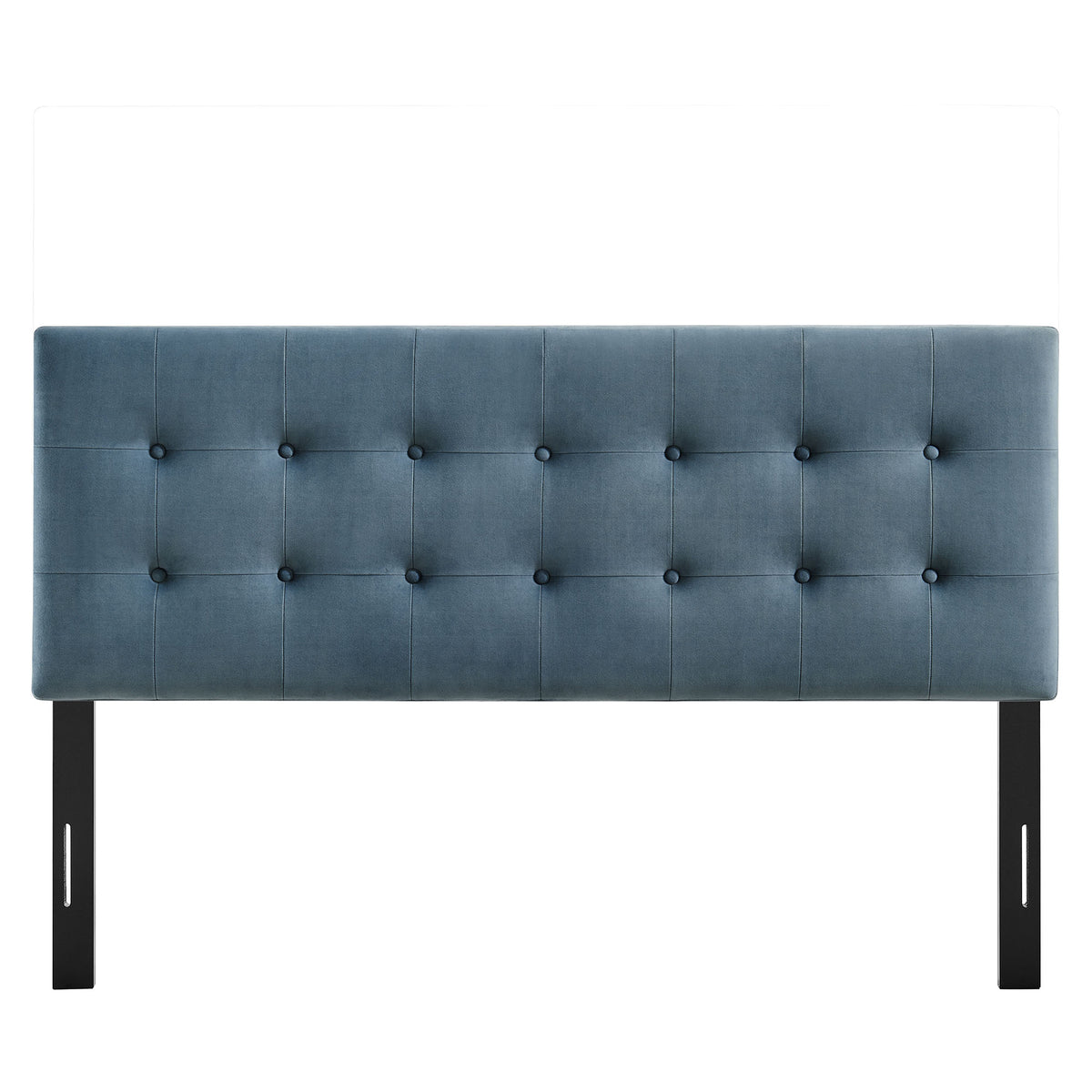 Emily Cadet Blue Stain-Resistant Performance Velvet Full Size Headboard - Ornate Home