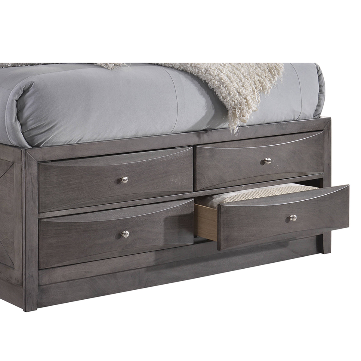 Emily Gray 5-Piece Queen Storage Bedroom Set - Ornate Home