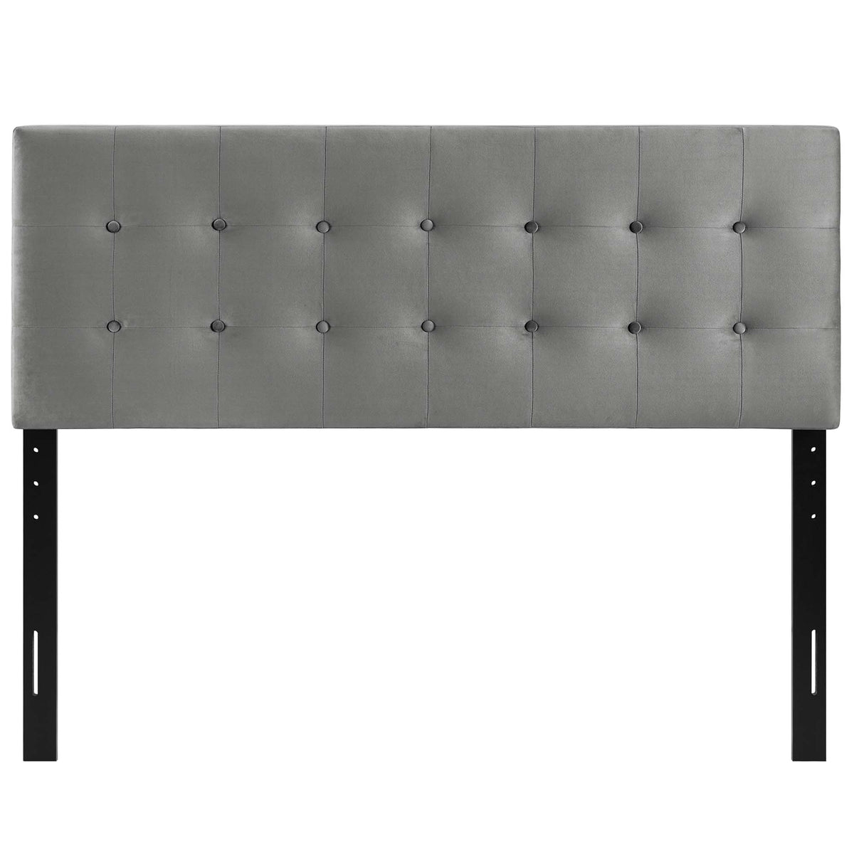 Emily Gray Biscuit Tufted Performance Velvet Full Headboard - Ornate Home
