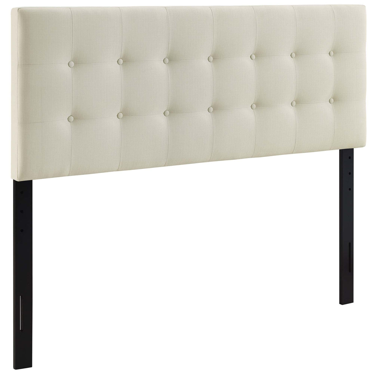 Emily Ivory Upholstered Fabric Full Headboard - Ornate Home