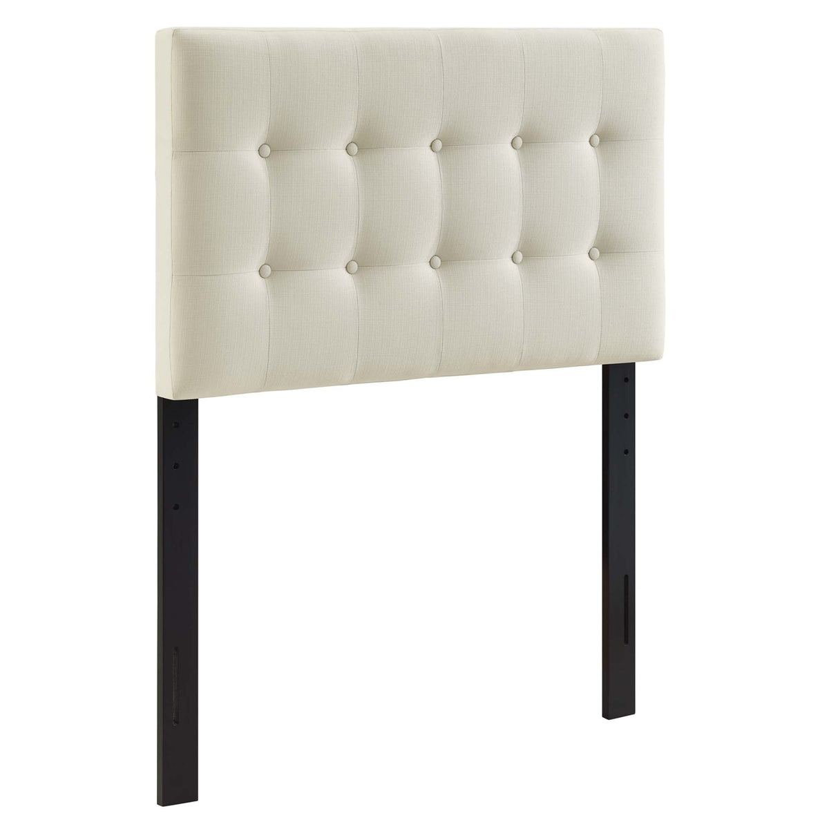 Emily Ivory Upholstered Fabric Twin Headboard - Ornate Home
