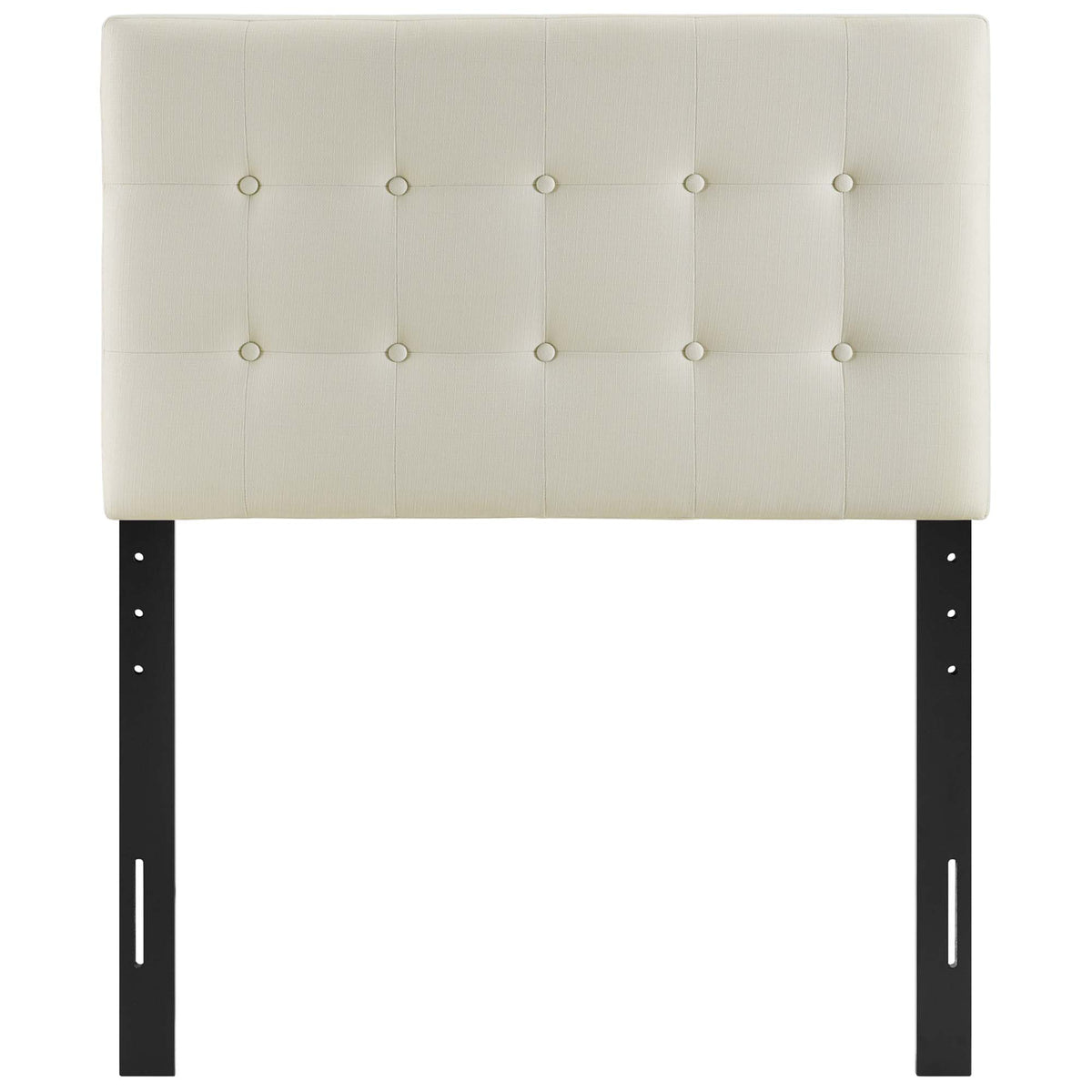 Emily Ivory Upholstered Fabric Twin Headboard - Ornate Home