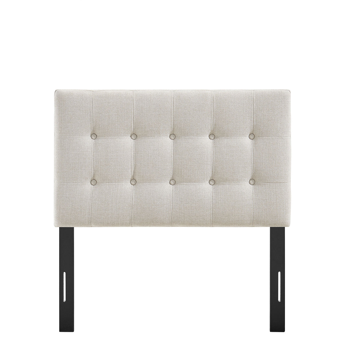 Emily Linen Fabric Upholstered Twin Size Headboard - Ornate Home