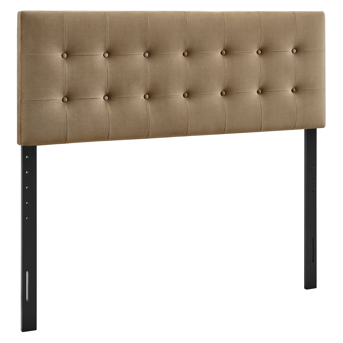 Emily Taupe Stain-Resistant Performance Velvet Full Size Headboard - Ornate Home
