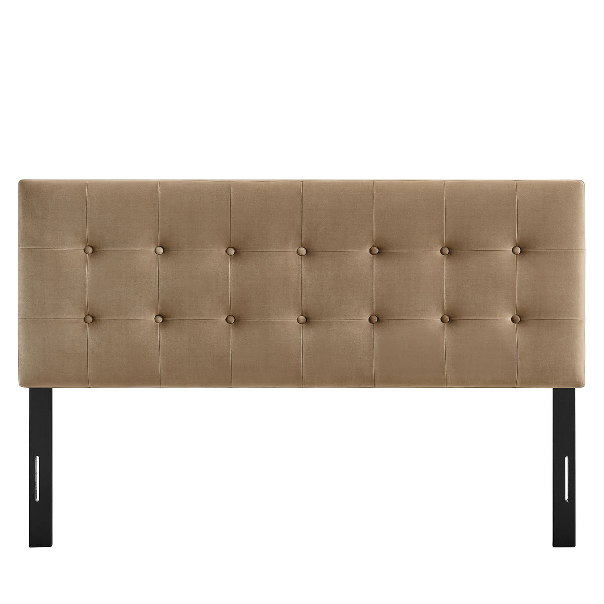 Emily Taupe Stain-Resistant Performance Velvet Queen Size Headboard - Ornate Home