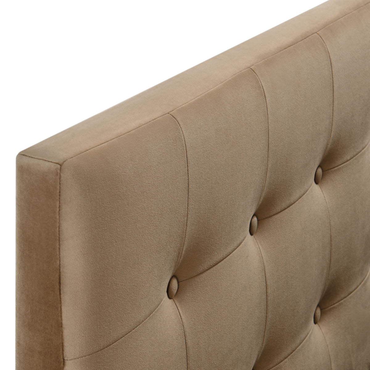 Emily Taupe Stain-Resistant Performance Velvet Queen Size Headboard - Ornate Home