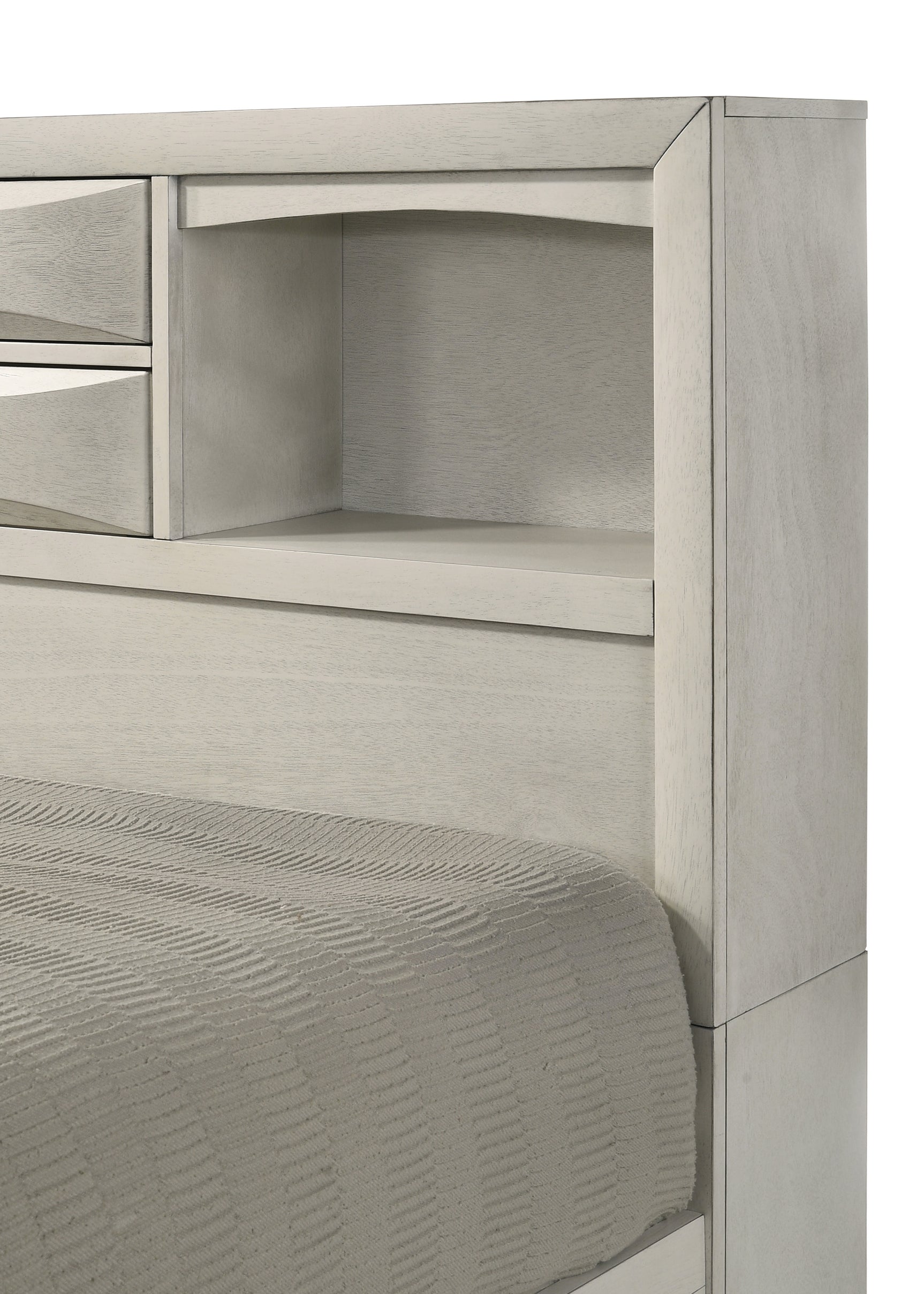 Emily White Storage Platform Bedroom Set - Ornate Home