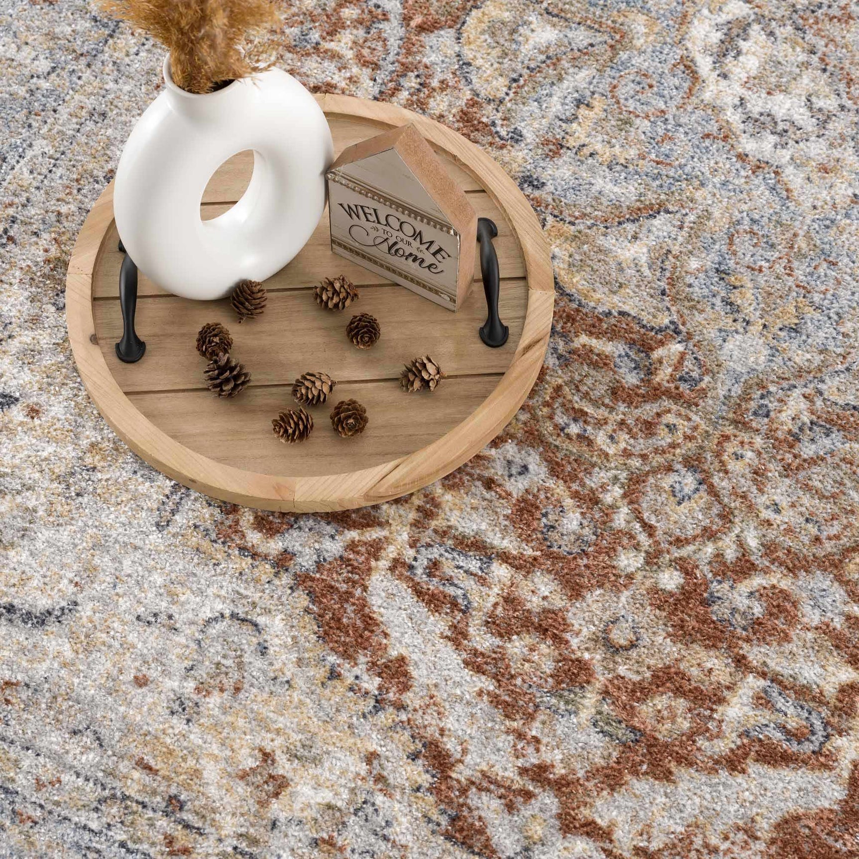 Emke Cream Washable Area Rug - Ornate Home