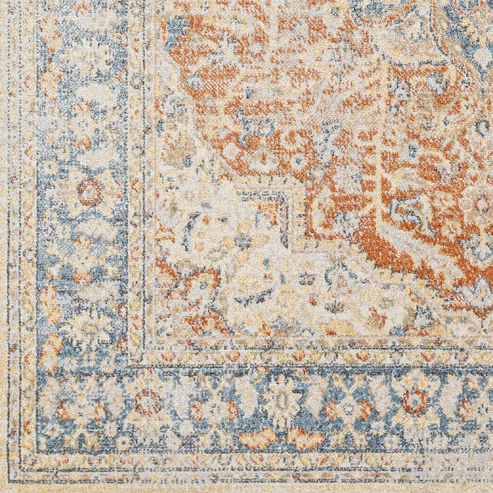 Emke Rust Washable Area Rug - Clearance - Ornate Home