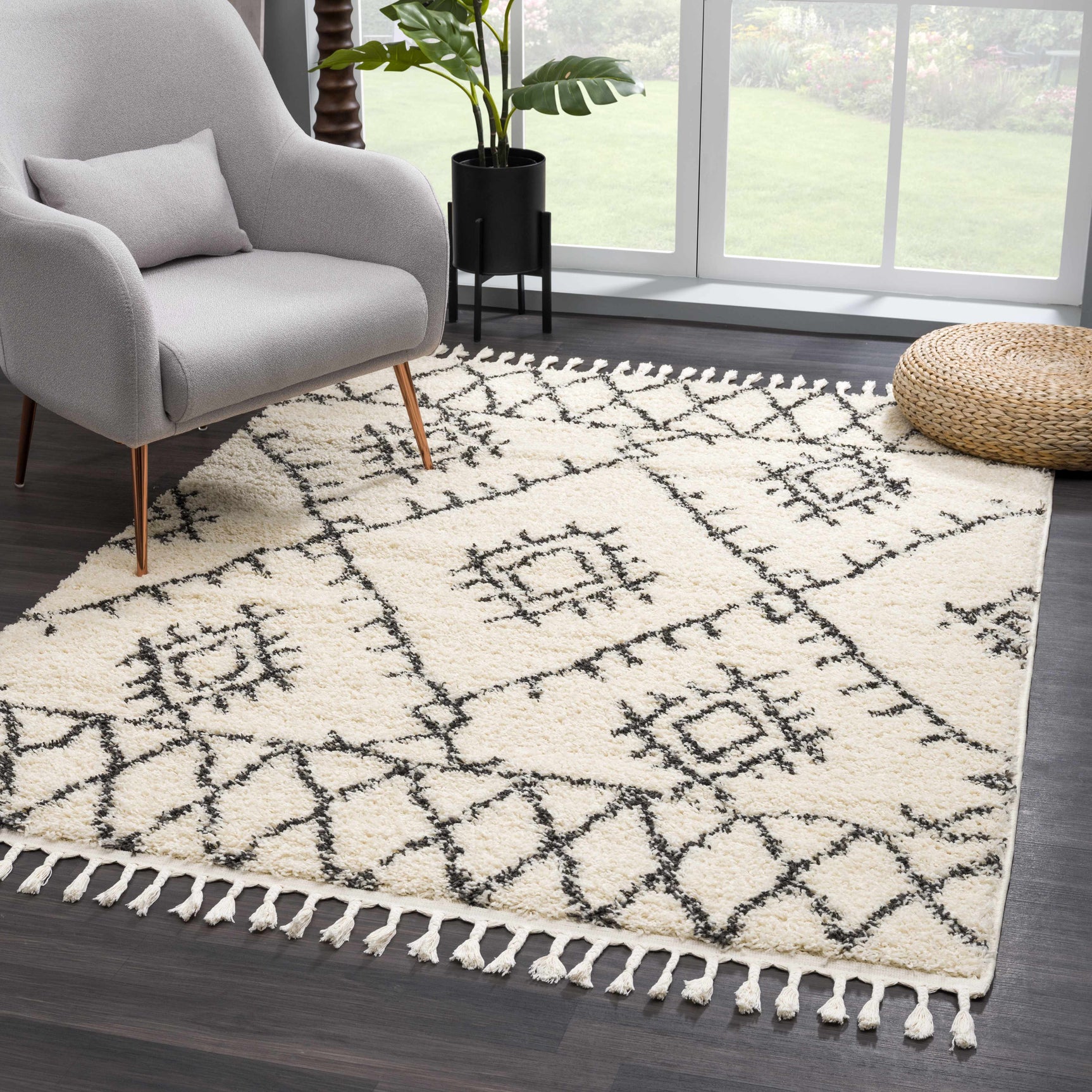 Emlenton Berber Shag with Tassels - Clearance - Ornate Home