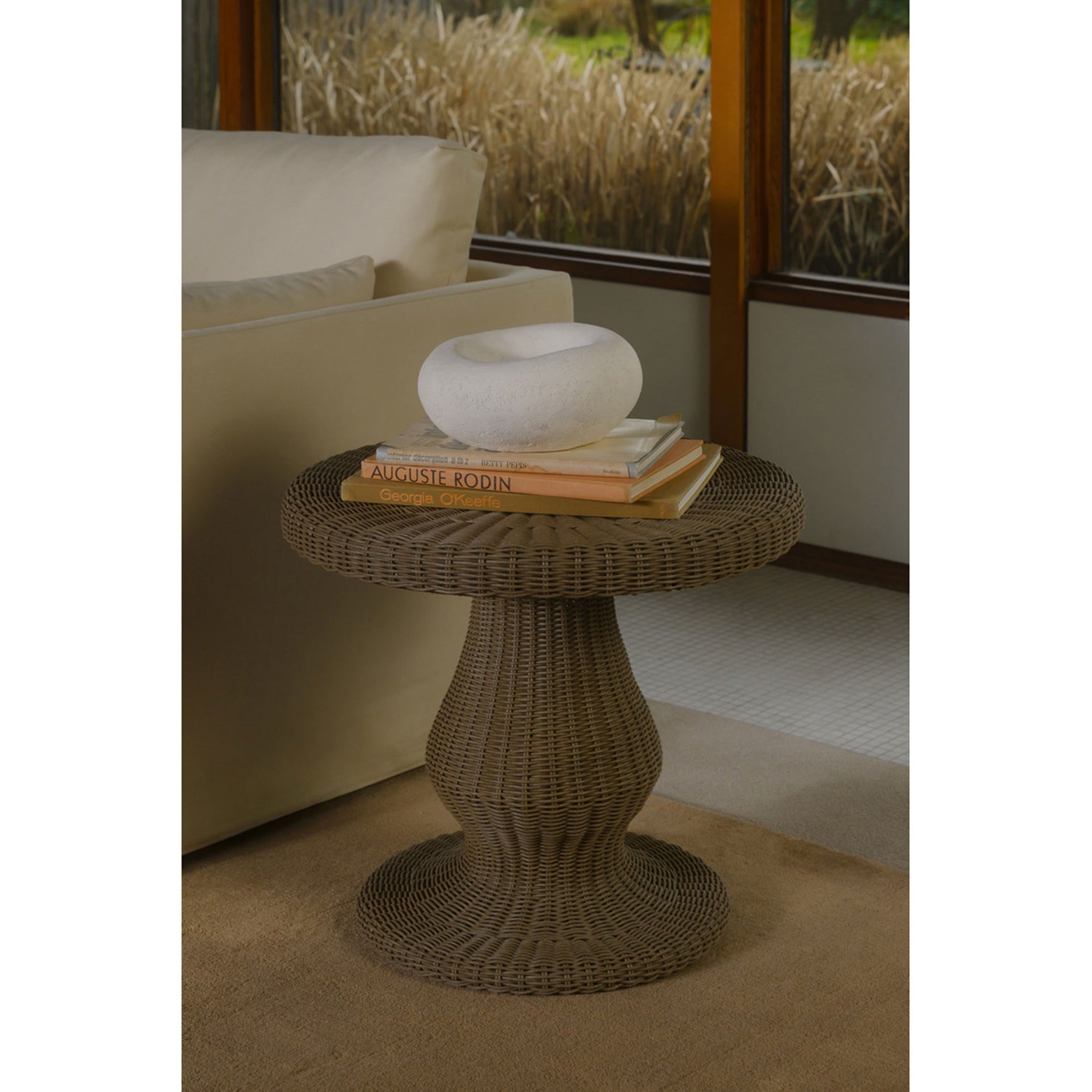 Emmeline Natural Outdoor Side Table - Ornate Home
