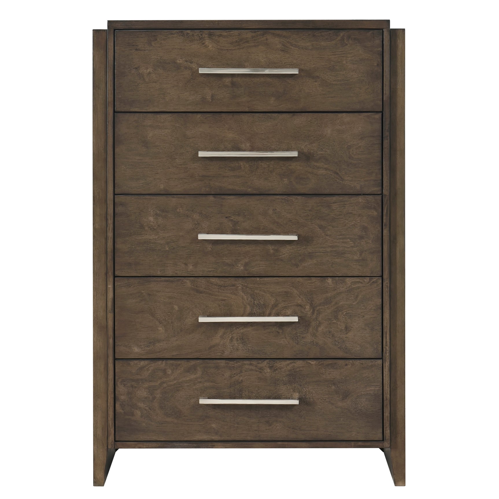 Emmett Dark Walnut 5-Piece Queen Bedroom Set - Ornate Home