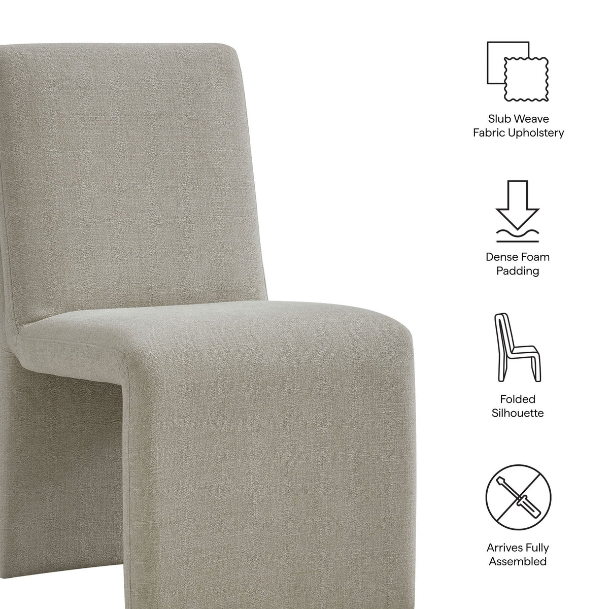 Emory Linen Upholstered Fabric Dining Side Chair (Set of 2) - Ornate Home