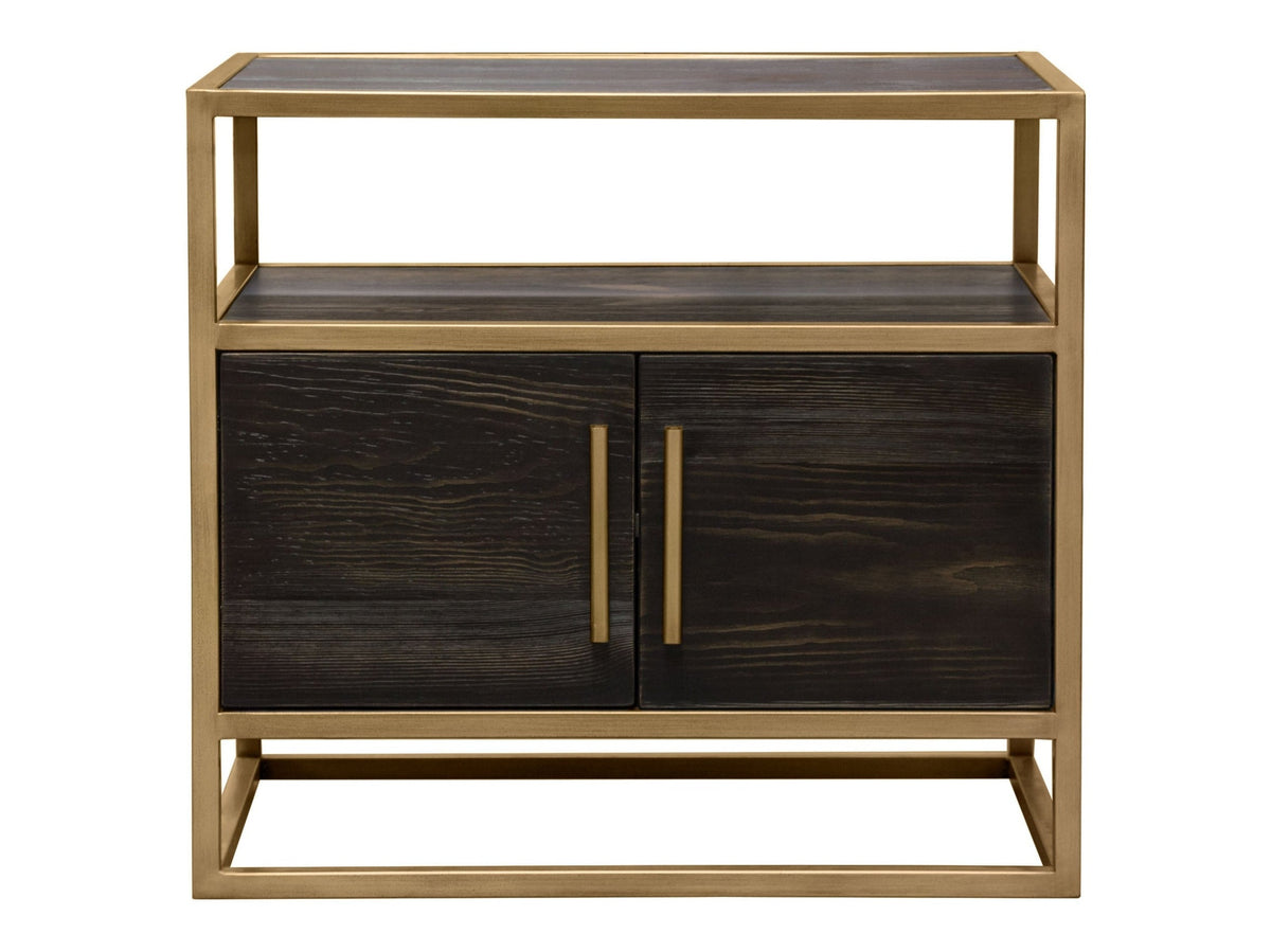 Empire Dark Brown/Gold End Table - Ornate Home