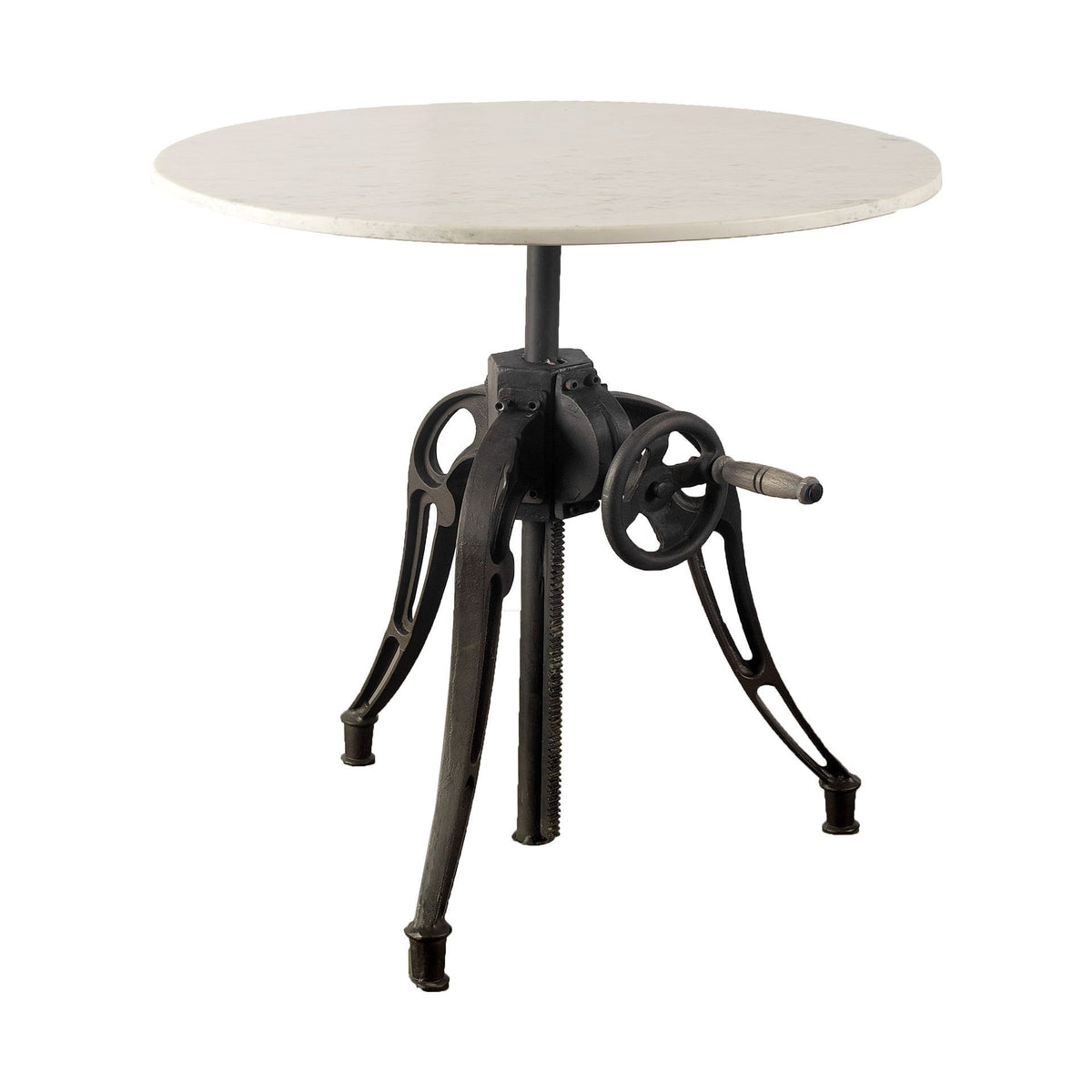 Emslie White/Black 30" Round Dining Table - Ornate Home
