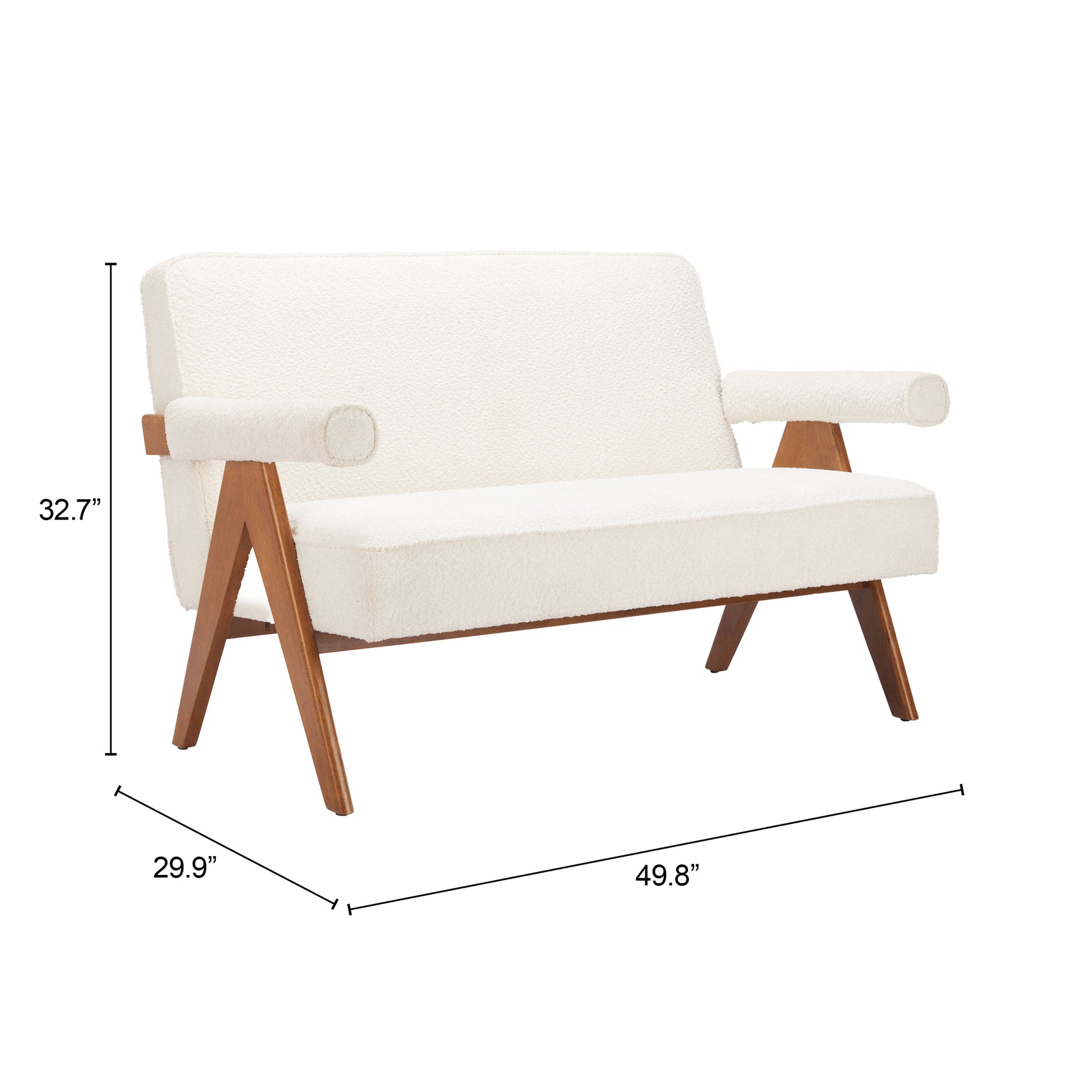 Encanto Ivory Loveseat - Ornate Home