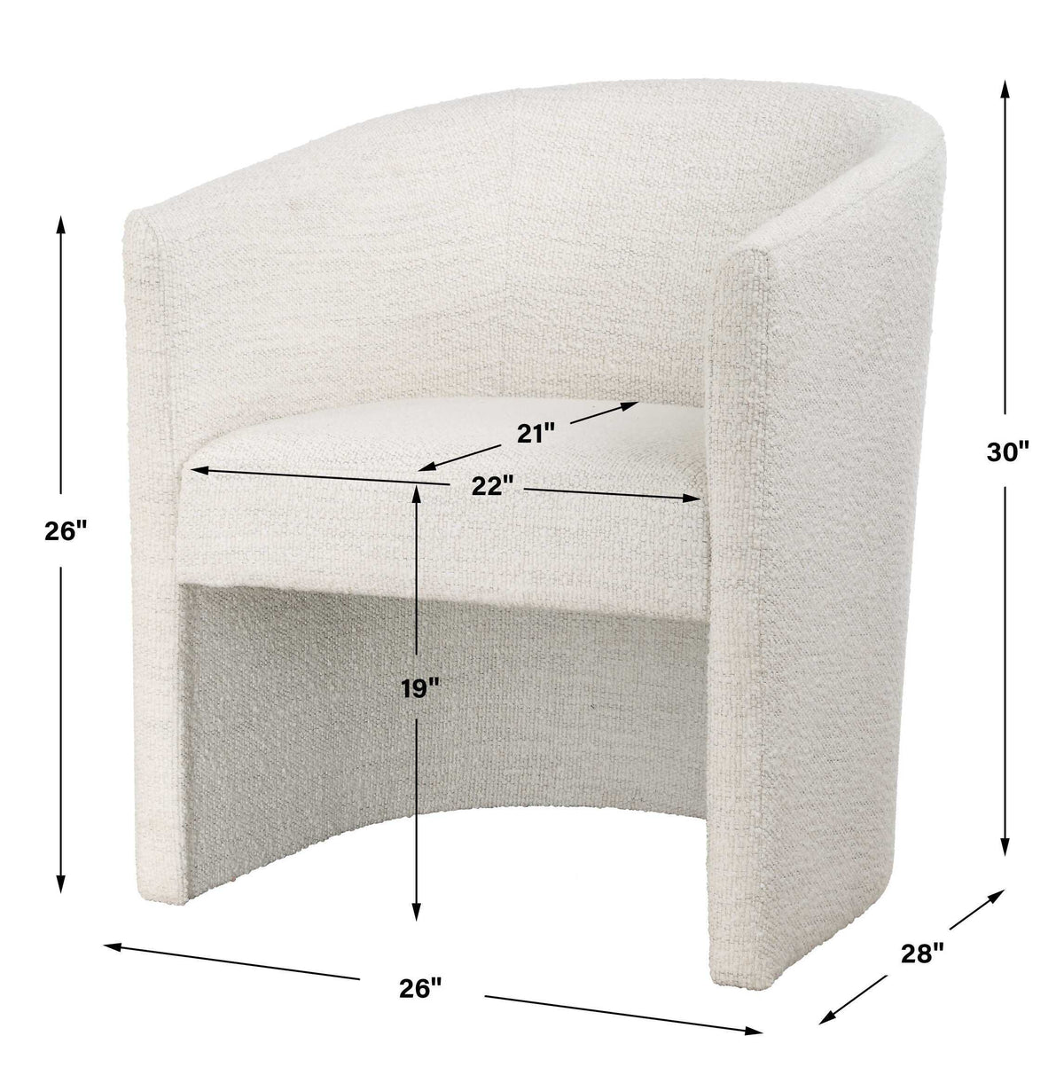 Encompass White Fabric Dining Chair - Ornate Home