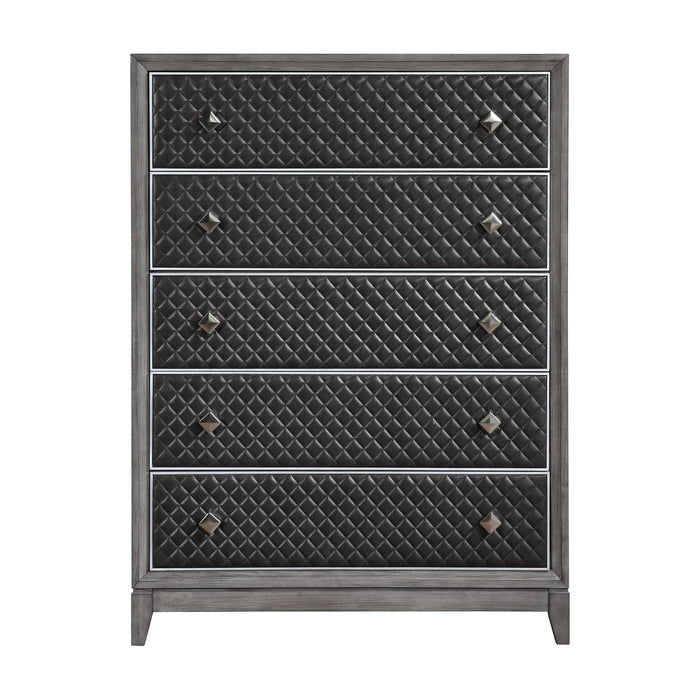 End Wire-Brushed Gray Chest - Ornate Home