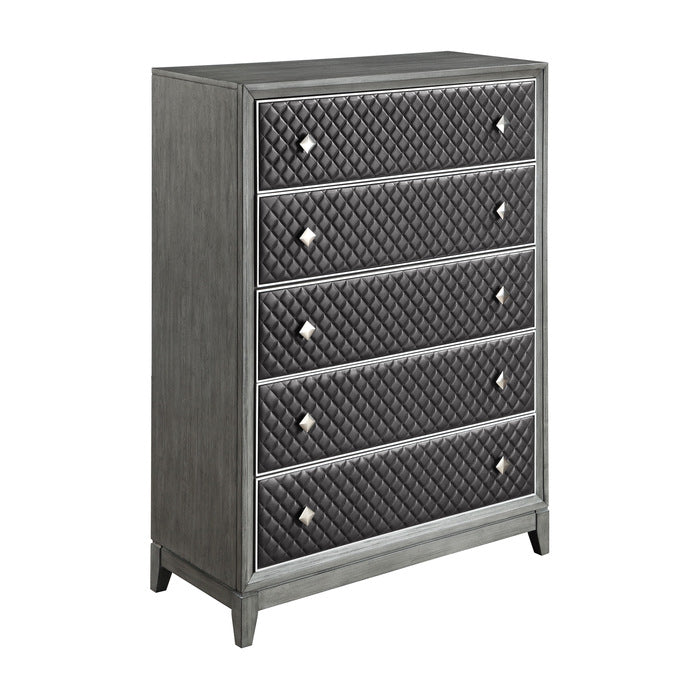 End Wire-Brushed Gray Chest - Ornate Home