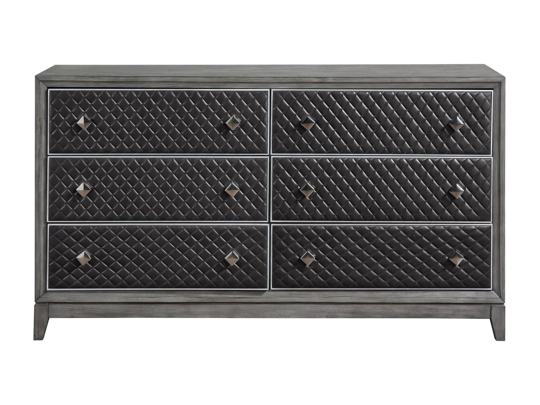 End Wire-Brushed Gray Dresser - Ornate Home